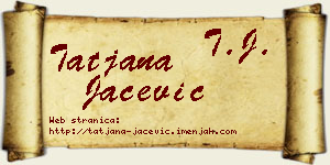 Tatjana Jaćević vizit kartica